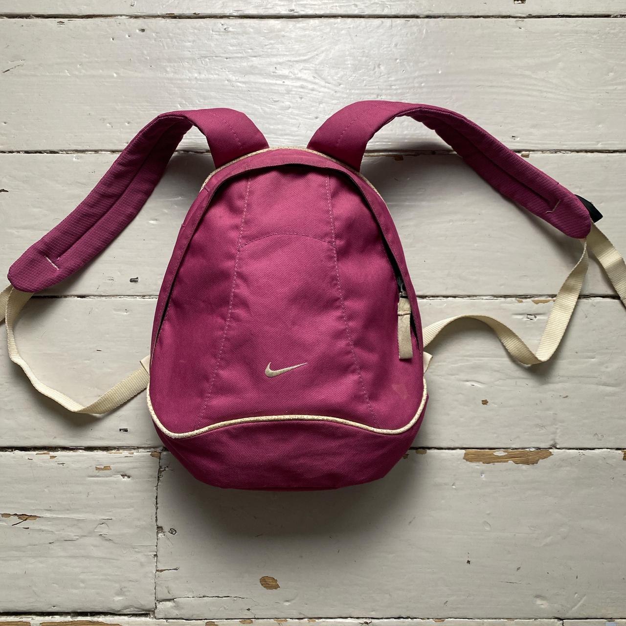 Nike Vintage Pink and White Swoosh Backpack Bag
