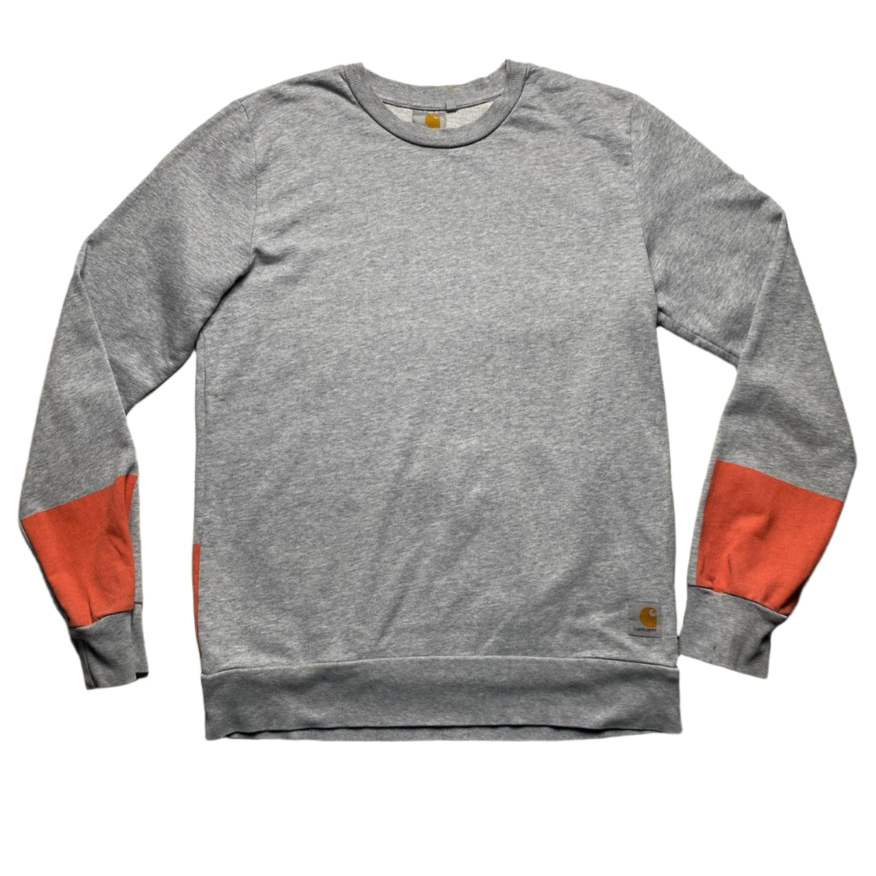 Carhartt WIP Grey and Orange Jumper (S)