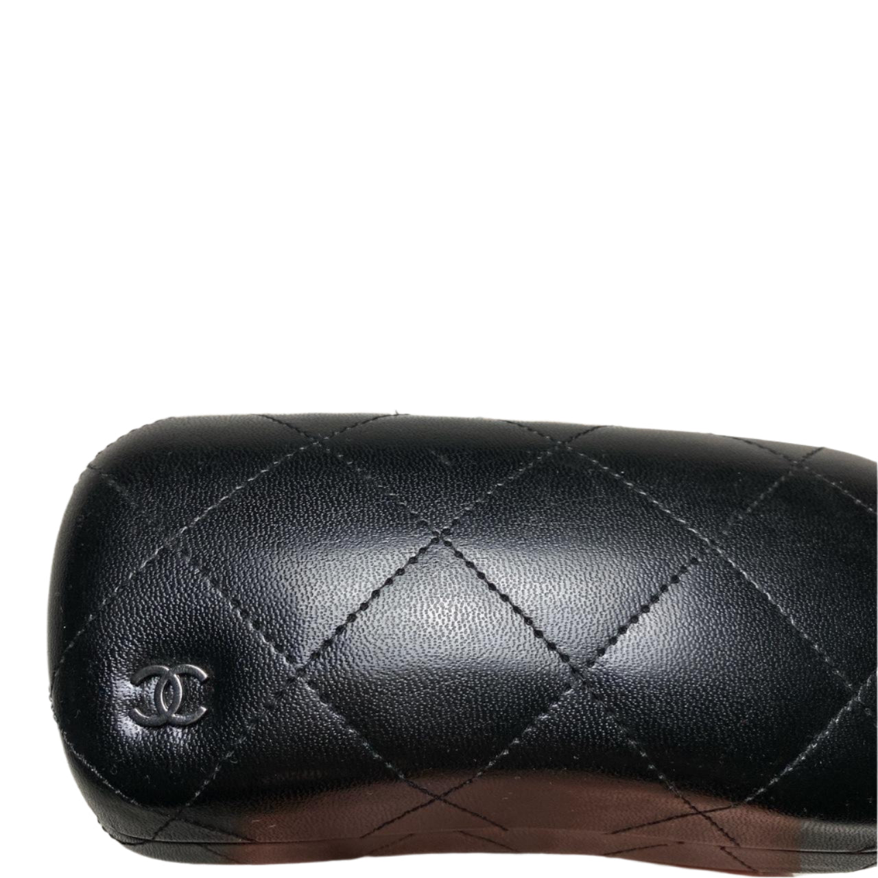 Chanel CC Black Leather Glasses Case