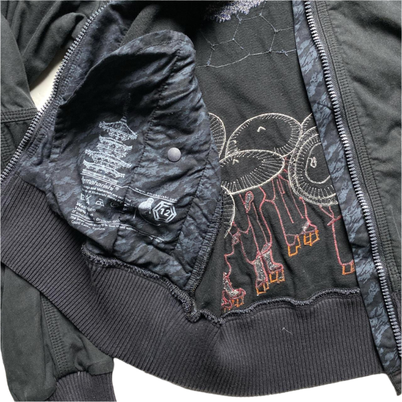 Maharishi Embroidery Waves and Hats Bomber Jacket (S)