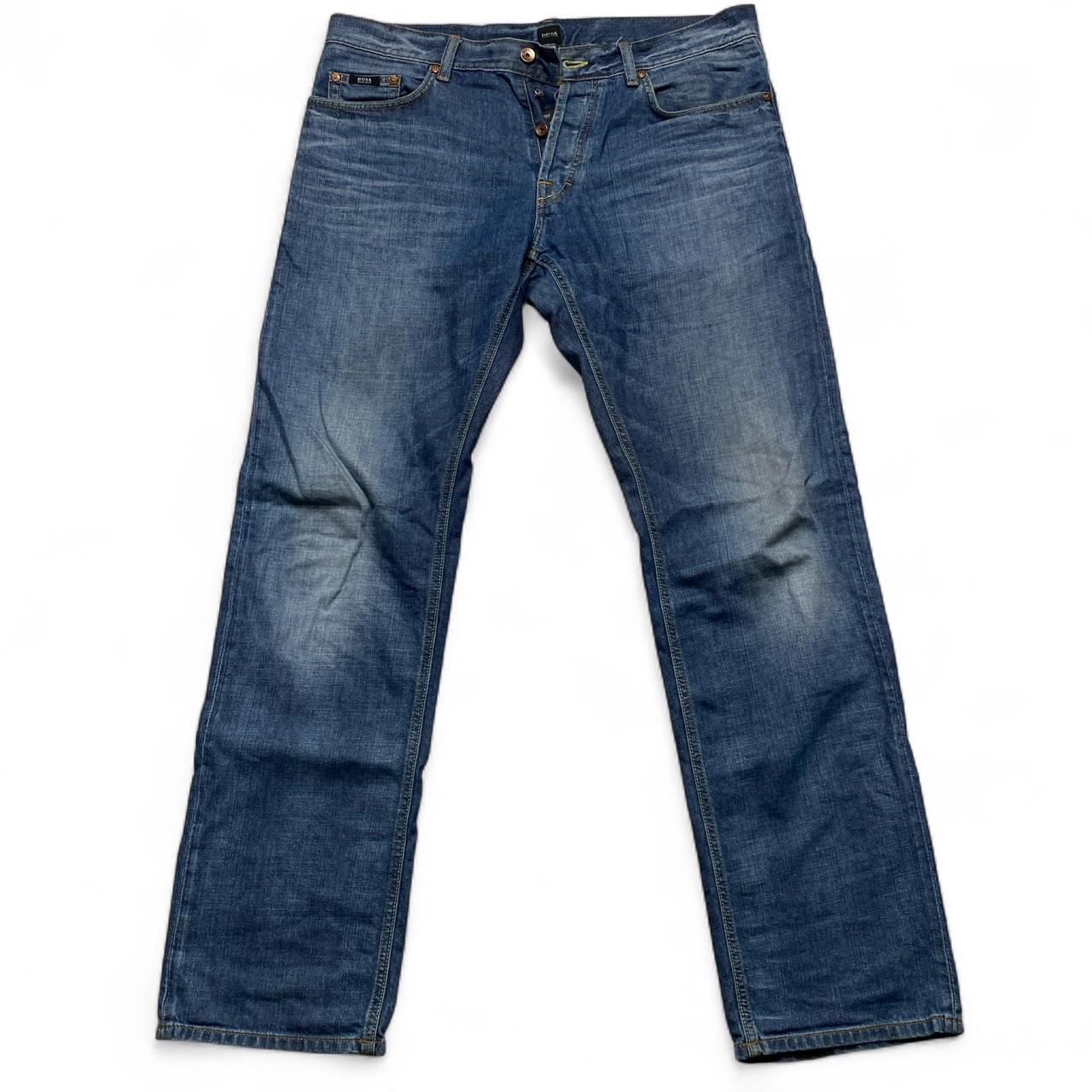 Hugo Boss Dark Navy Blue Jeans Straight Leg (36W)