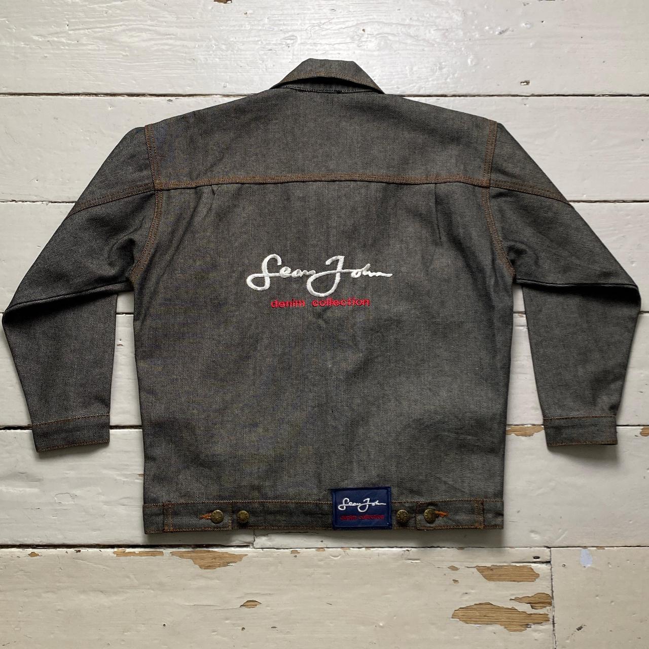 Sean John Vintage 90’s Grey Denim Jacket with Embroidery