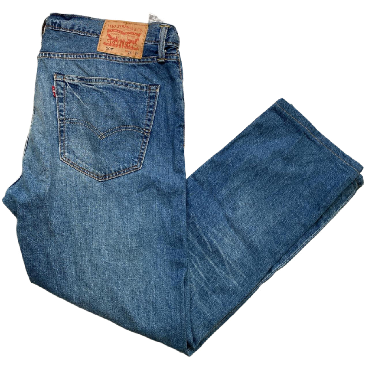 Levis 508 Light Blue Straight Fit Jeans (36W)