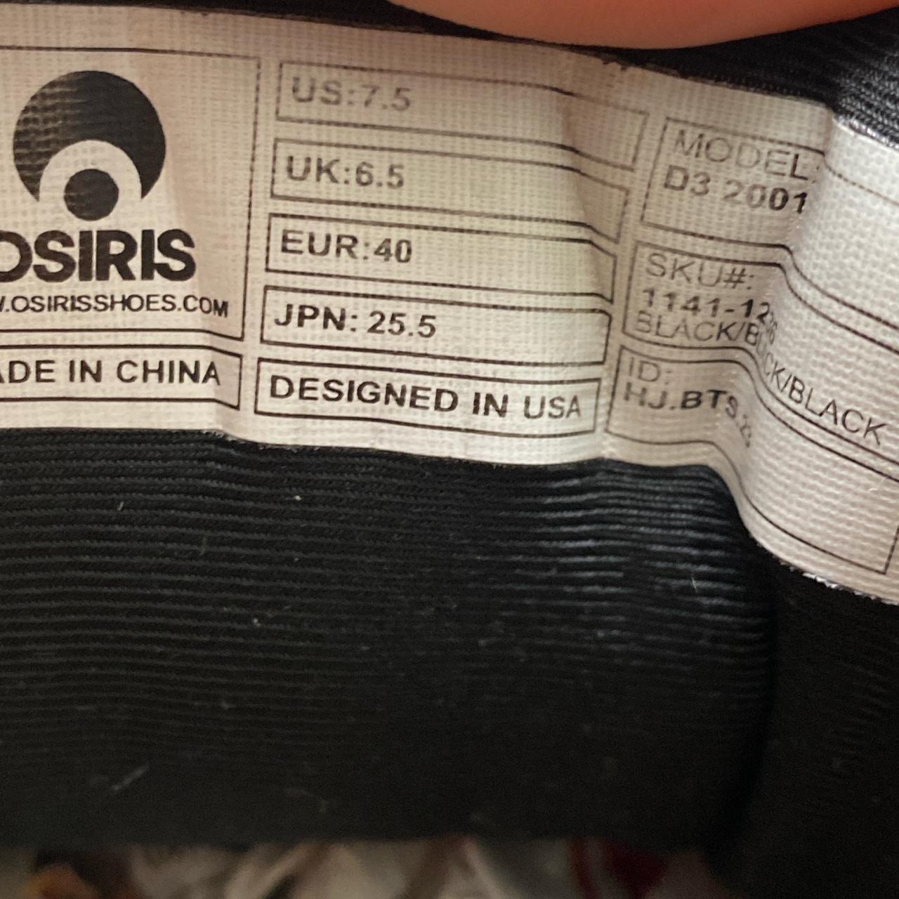Osiris D3 2001 Black Chunky Skate Trainers (UK 6.5)