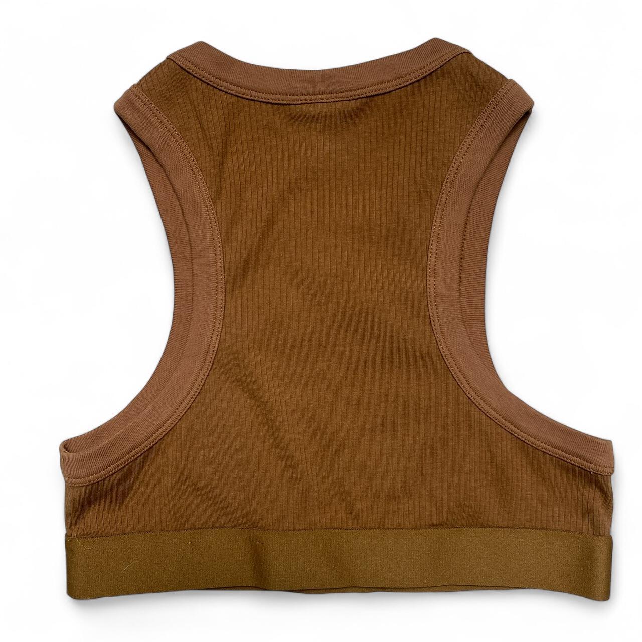 Nike Brown and Black Crop Vest and Shell Nylon Bottoms Tracksuit Set (S)
