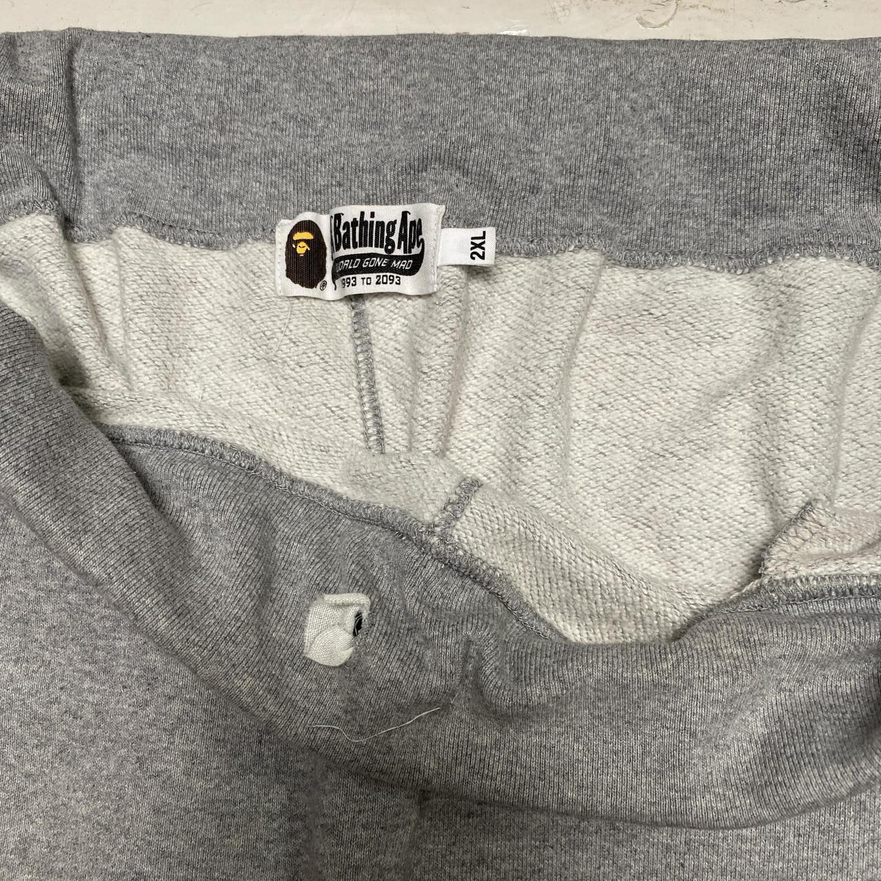 Bape A Bathing Ape Grey and White Baggy Joggers (2XL)