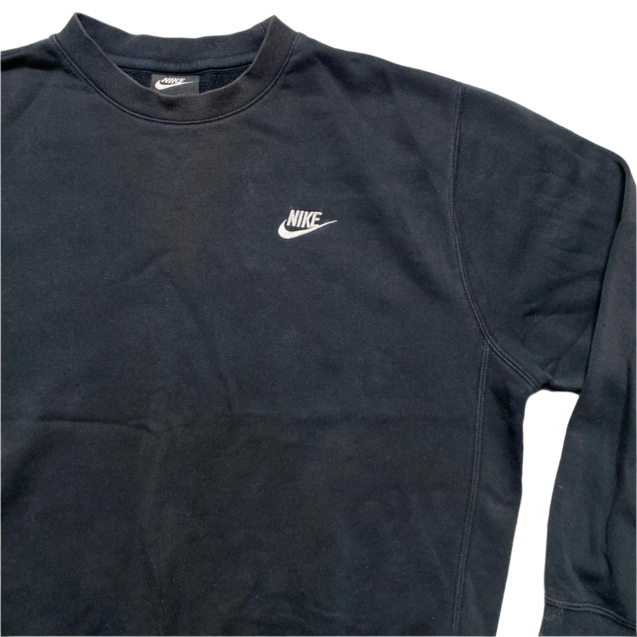 Nike Black and White Swoosh Jumper (M)