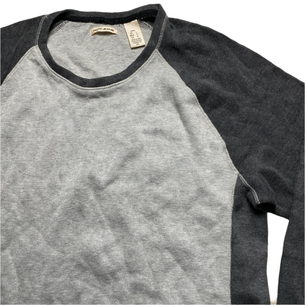 DKNY Grey Two Tone Jumper (L)