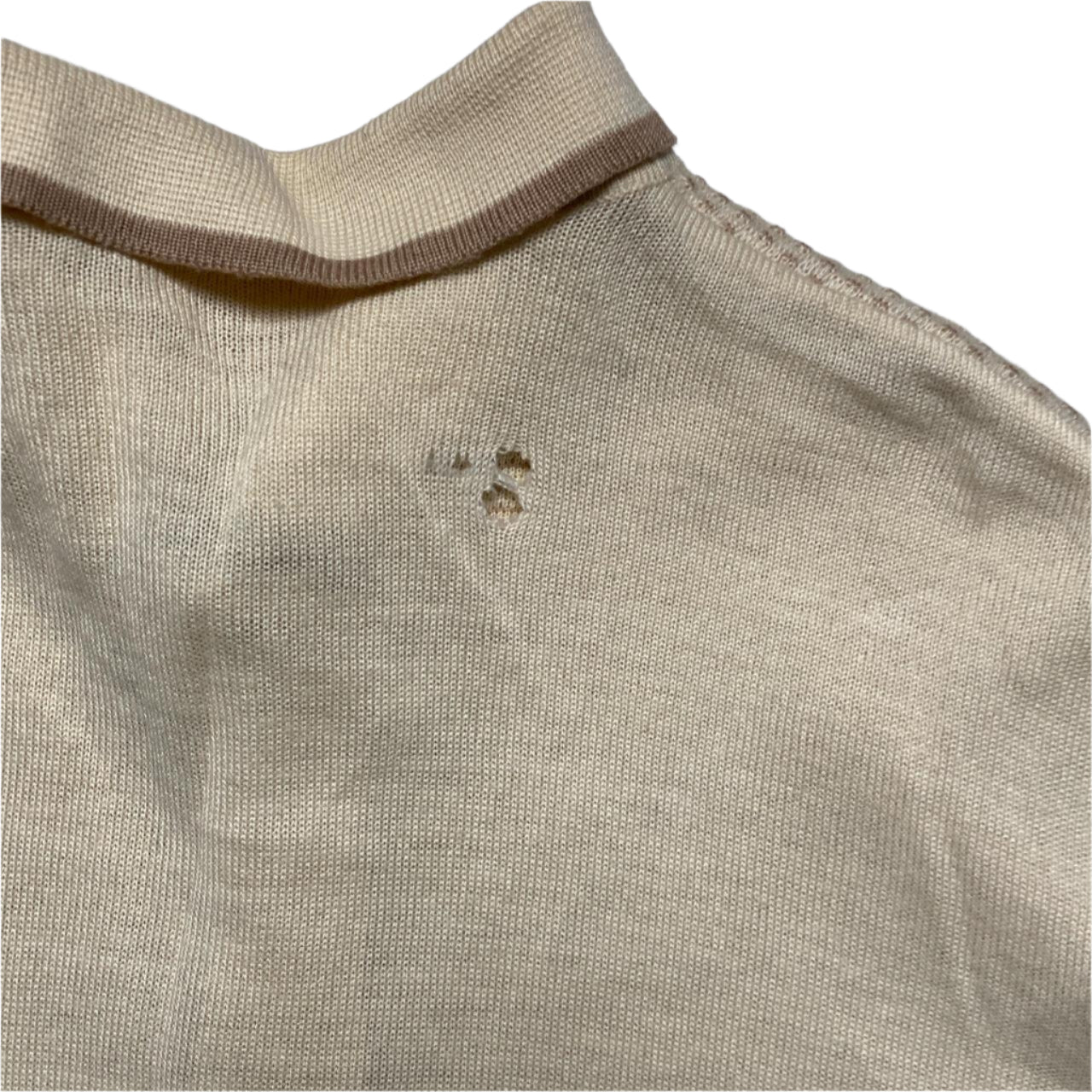 Gabicci Vintage Cream Long Sleeve Button Up Jumper (L)