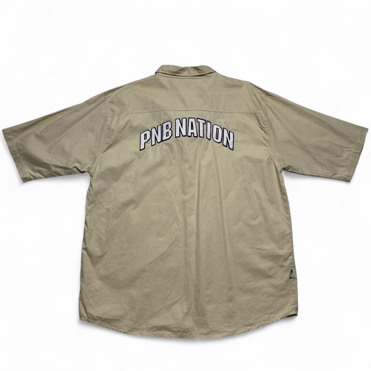 PNB Nation Vintage 90’s Hip Hop Short Sleeve Cream Shirt (L)
