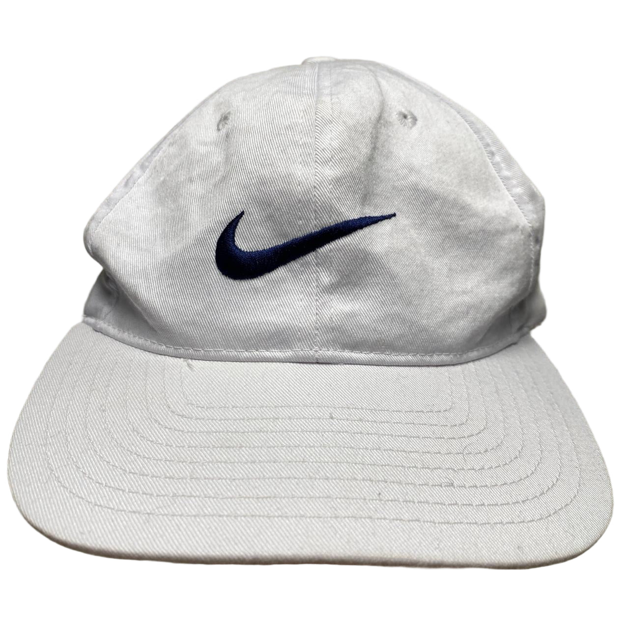 Nike White and Navy Swoosh Vintage 90’s Cap