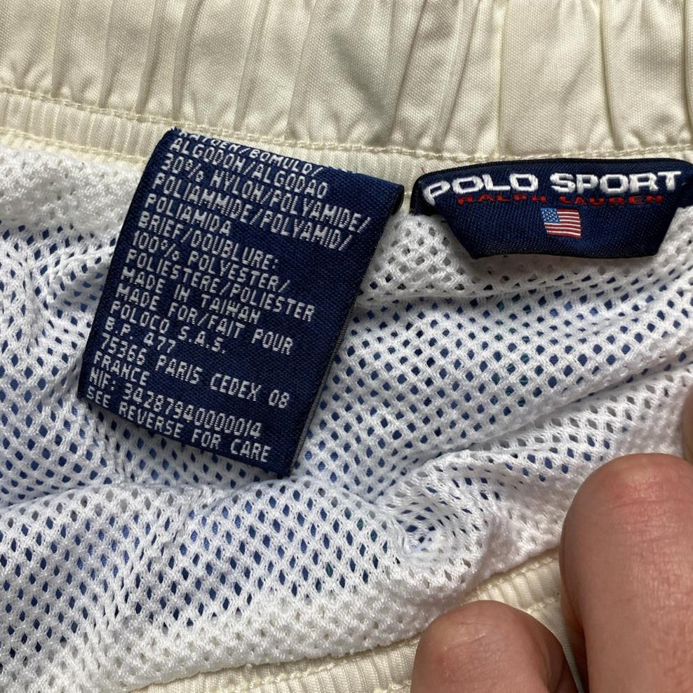 Polo Sport Ralph Lauren Blue and Green Stripe Swim Shorts (L)