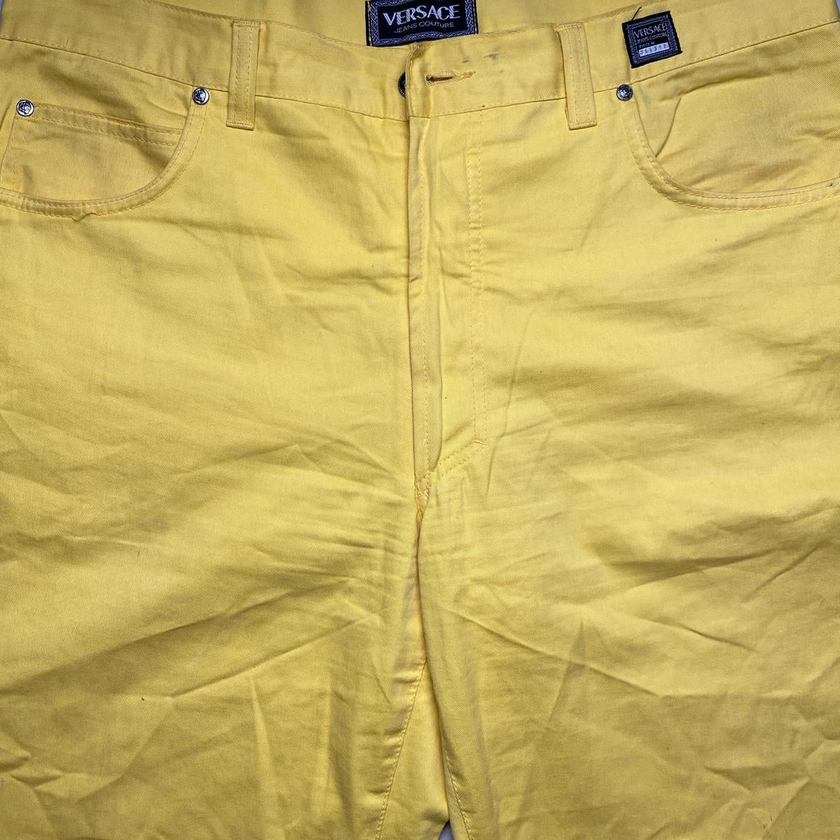 Versace Jeans Couture Yellow Vintage Baggy Jeans Trousers (40W)