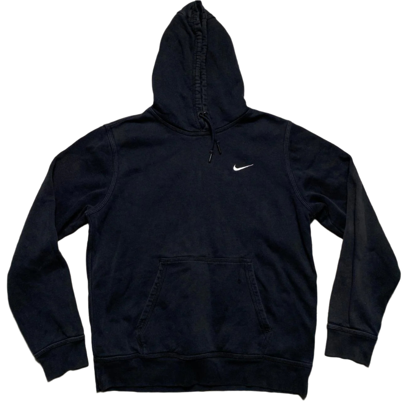 Nike Black and White Swoosh Hoodie (L)