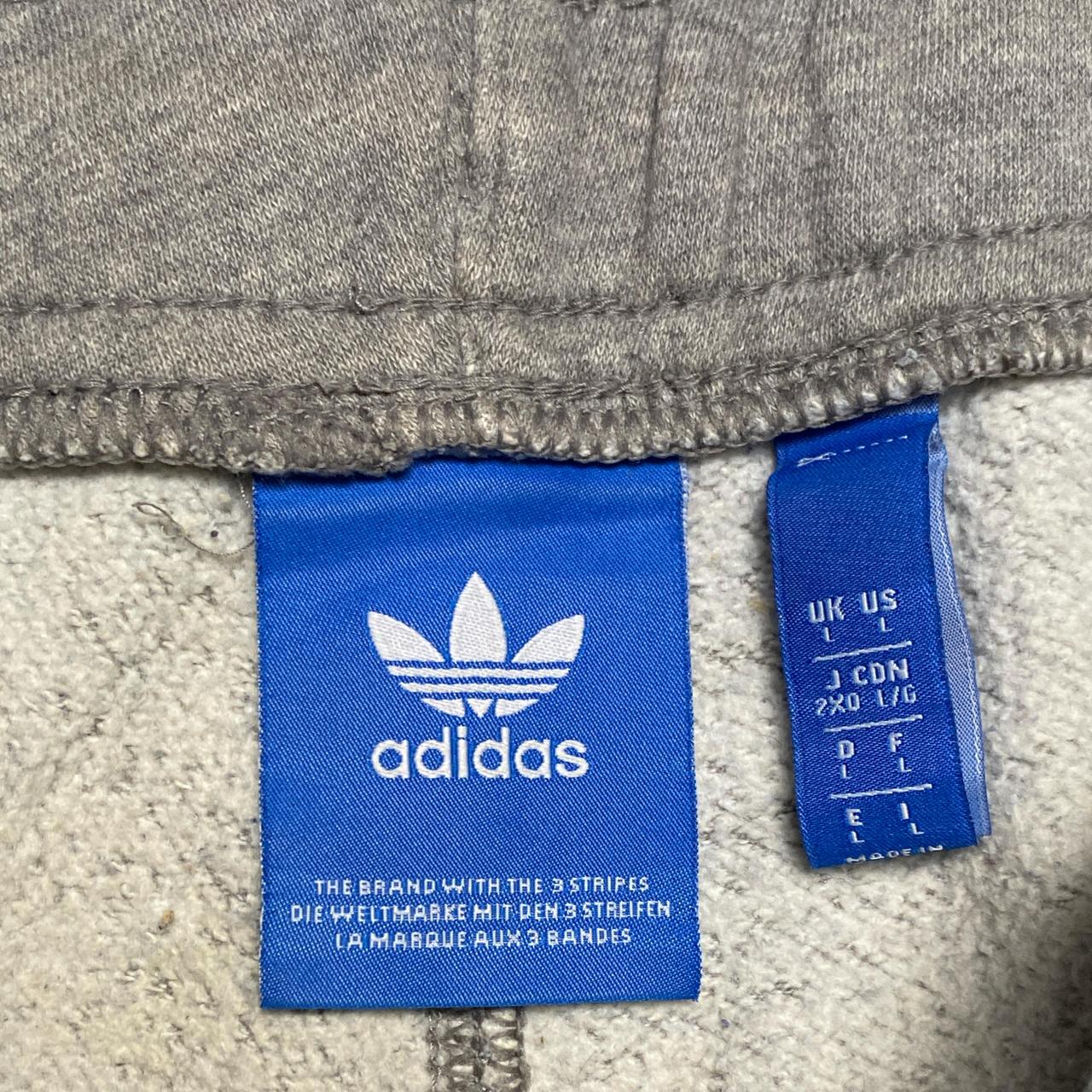 Adidas Grey and Black Joggers (L)