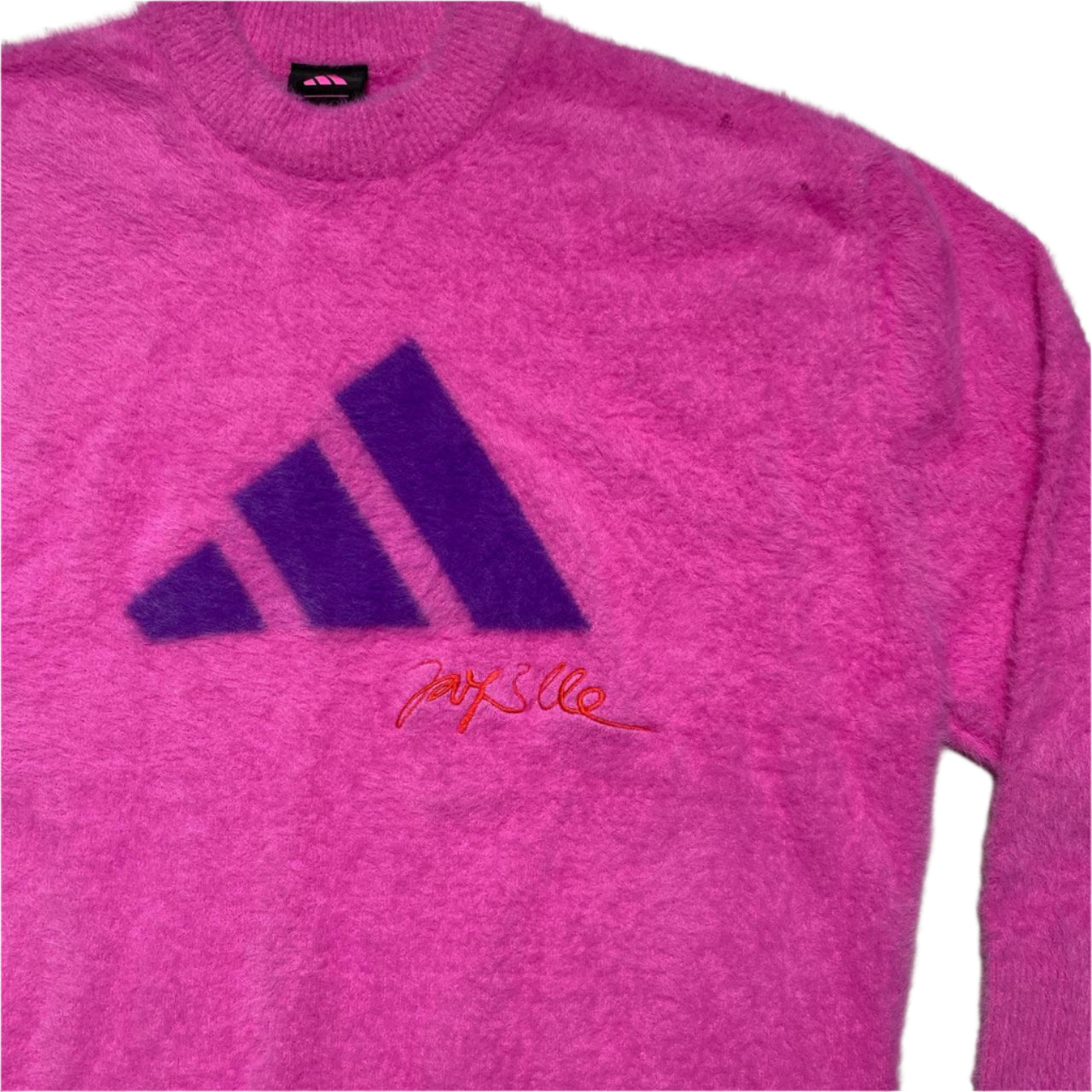 Adidas Jay 3lle Pink and Purple Mohair Jumper (S)