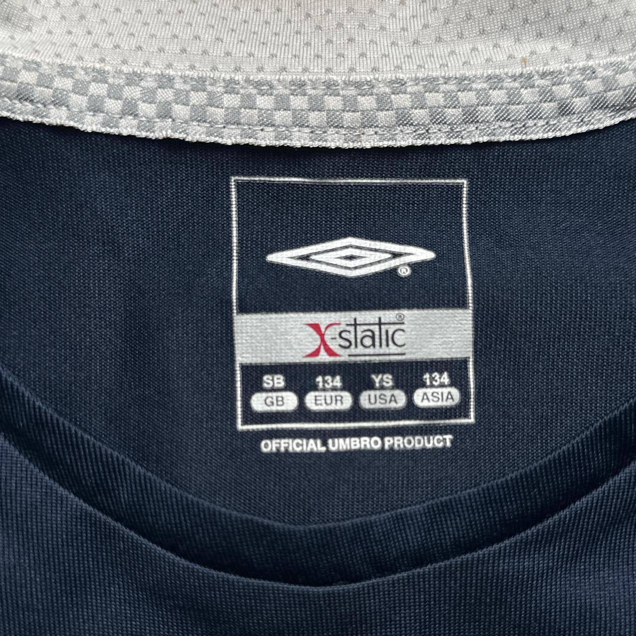 England Umbro Vintage Navy and White Kids Football Jersey (S)