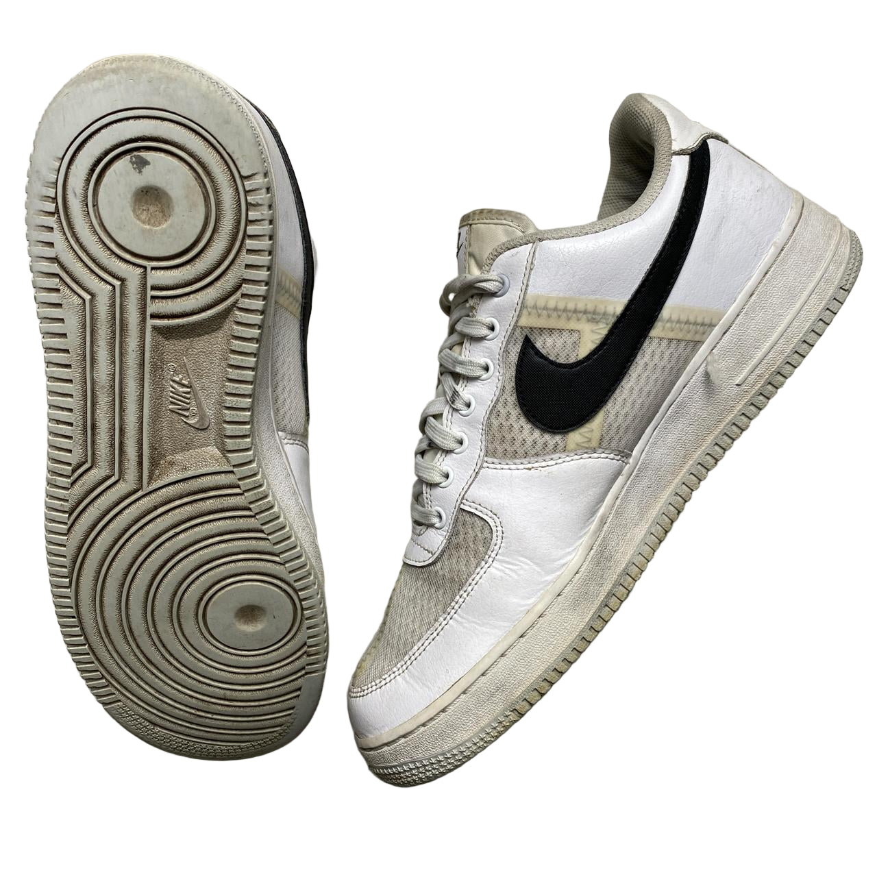 Nike Air Force 1 White and Black (UK 10)