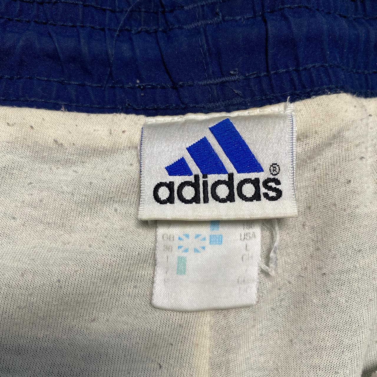 Adidas Navy and White Shell Trackpant Bottoms (L)