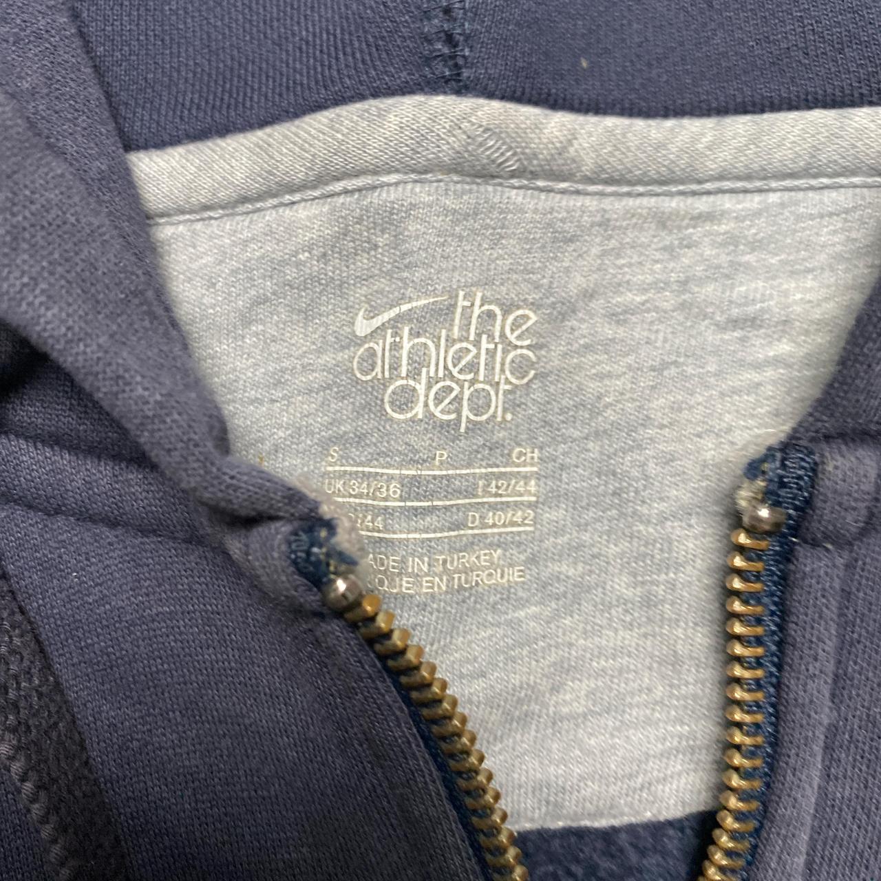 Nike Swoosh Athletic Department Navy and White Hoodie (S)