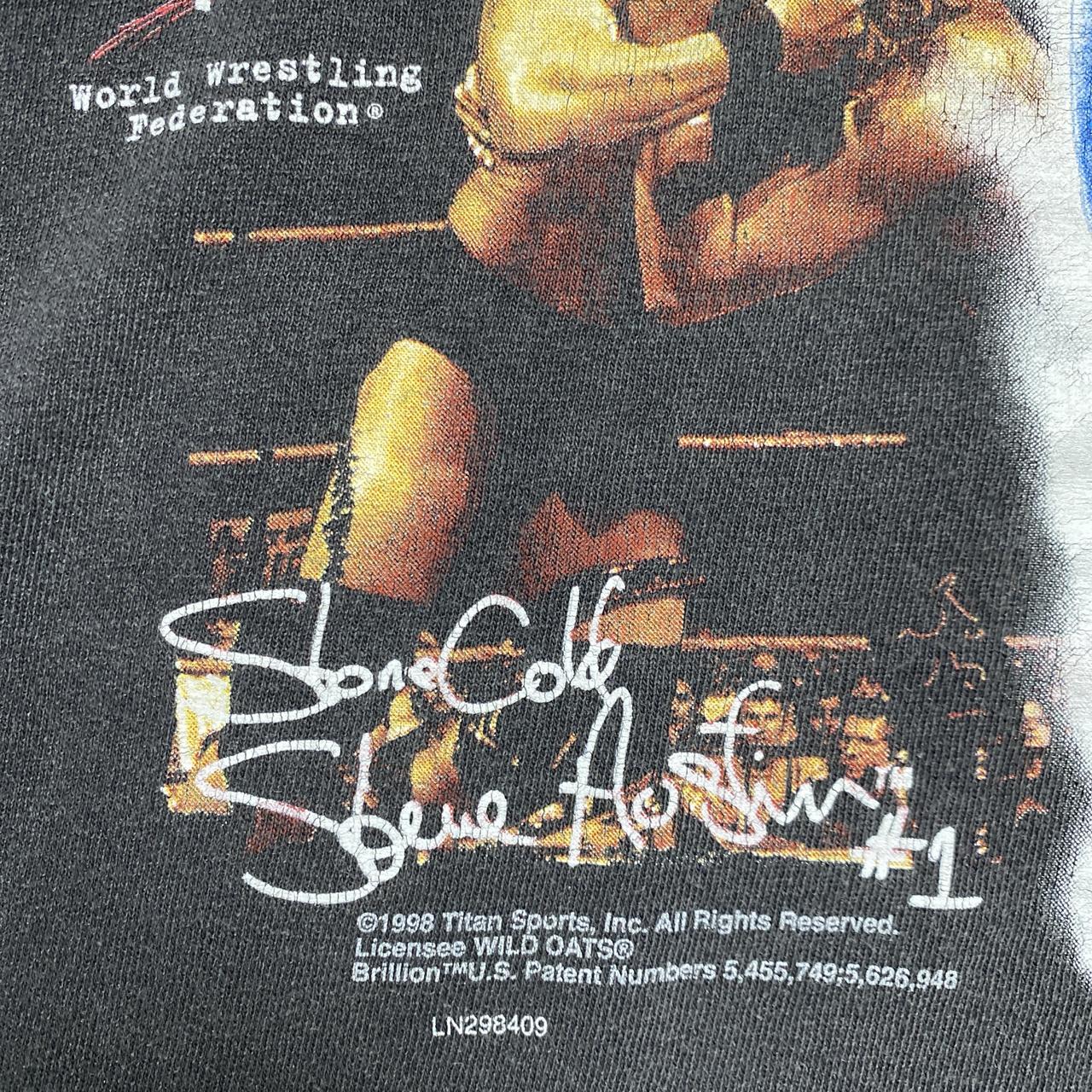 Stone Cold Steve Austin 90’s Single Stitch WWF Wrestling T Shirt Black (L)