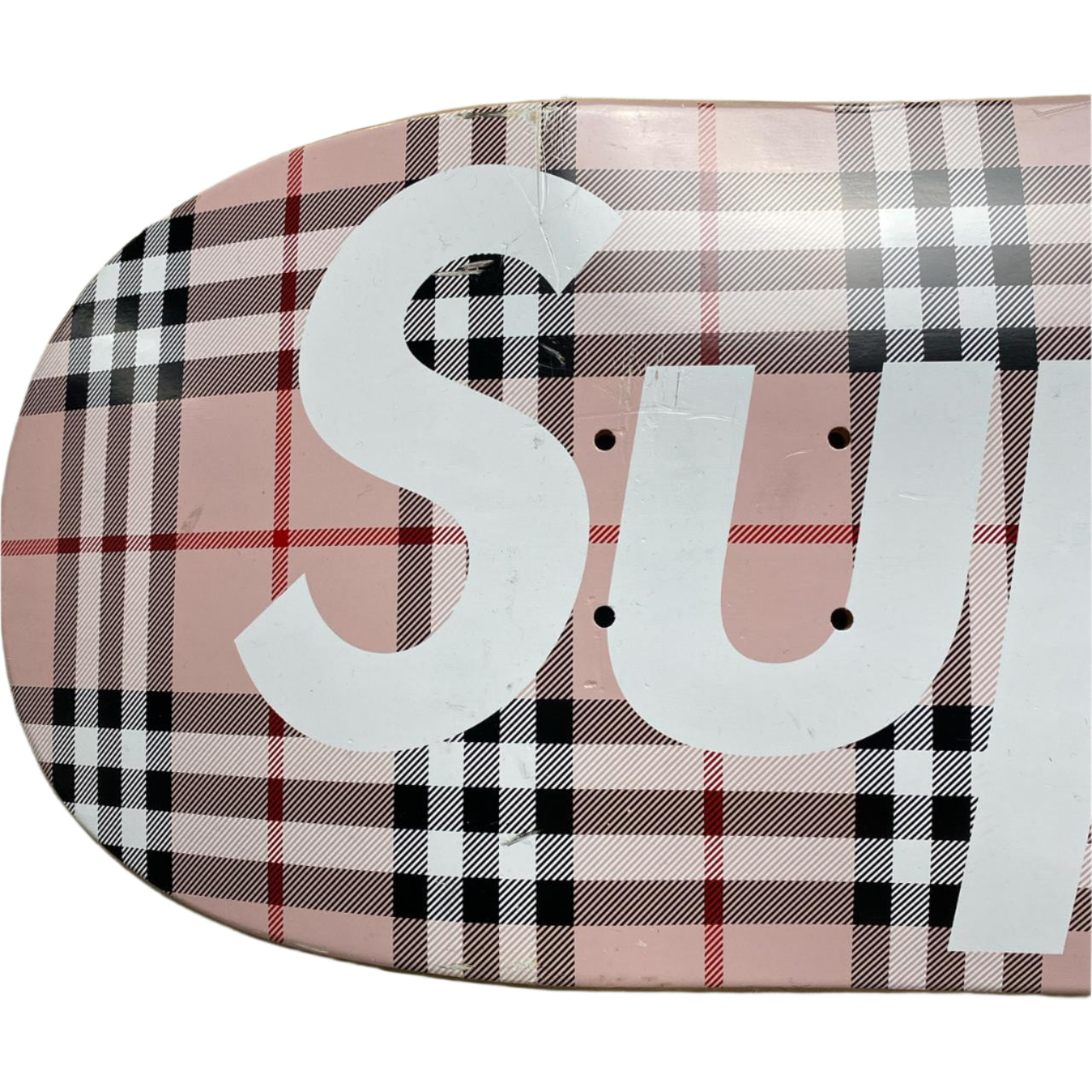 Supreme Burberry Pink Skateboard Deck