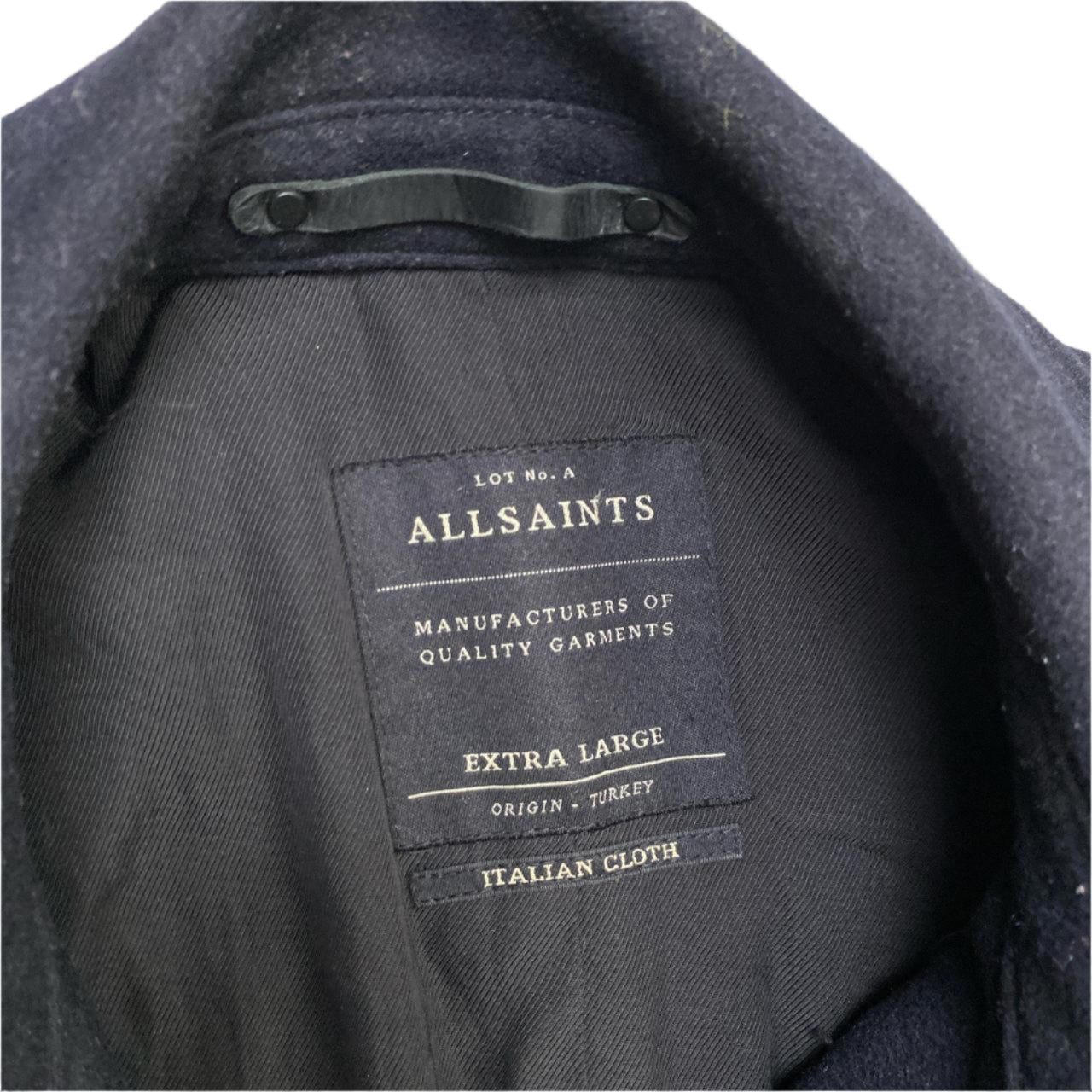 All Saints Navy Duffle Pea Coat (XL)