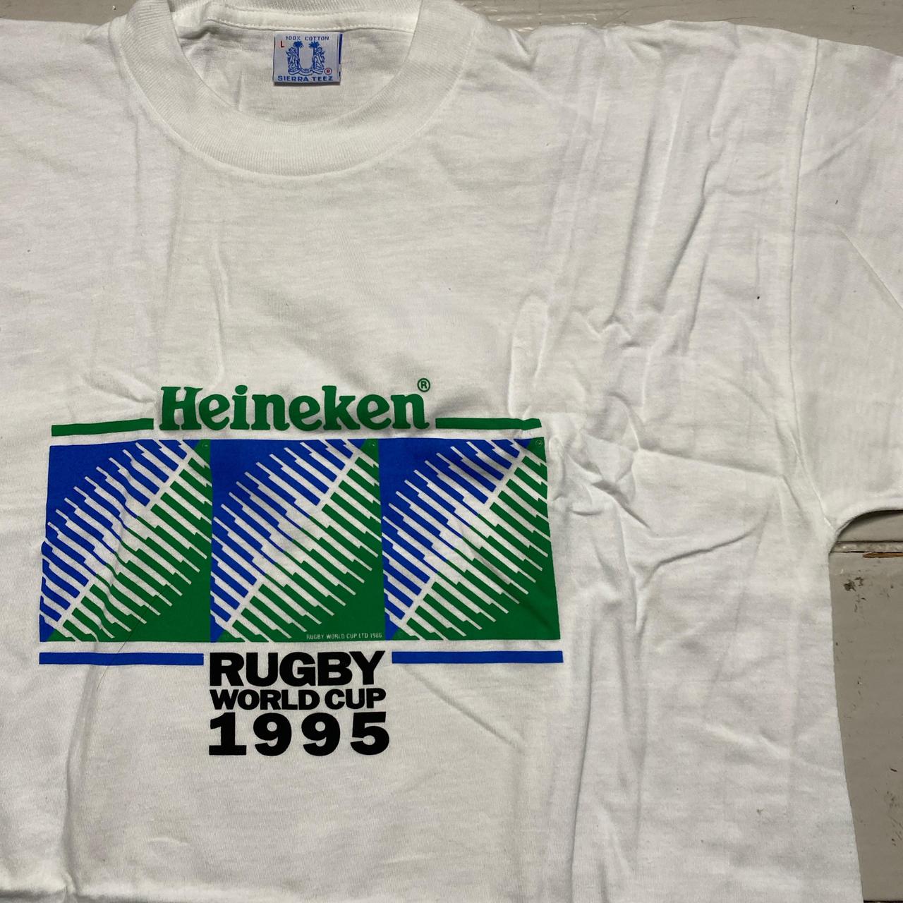 Heineken 1995 Rugby World Cup T-Shirt white and green (L)