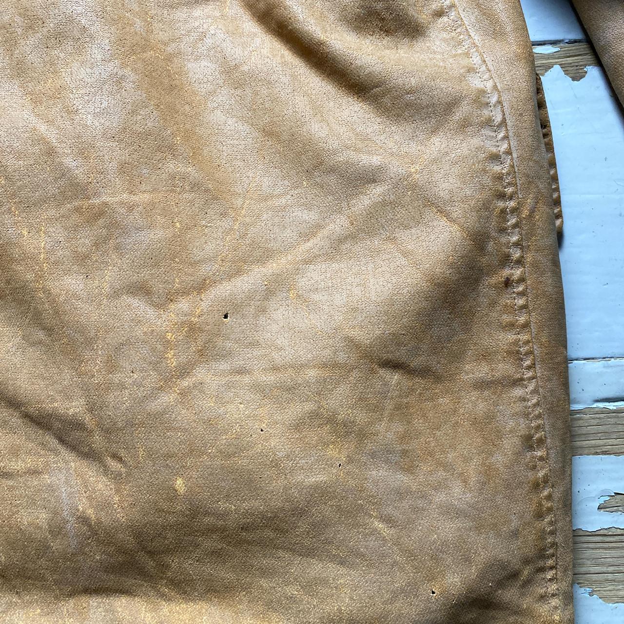 Stone Island Vintage Rubberised Dutch Rope Leather Brown 1996 Jacket (L)