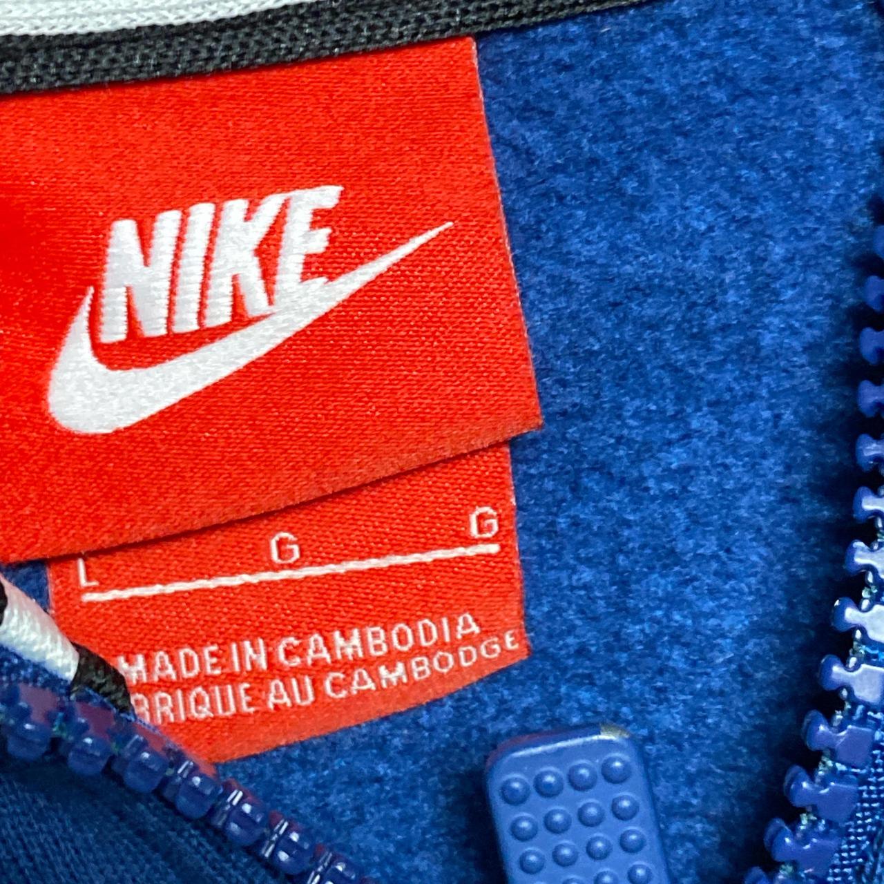 Nike Air Navy Blue and White Swoosh Hoodie (L)