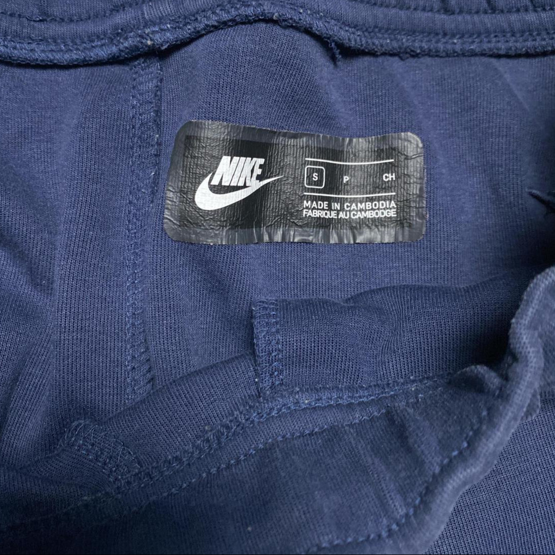 Nike Tech Fleece Navy and Black Slim Joggers (S)