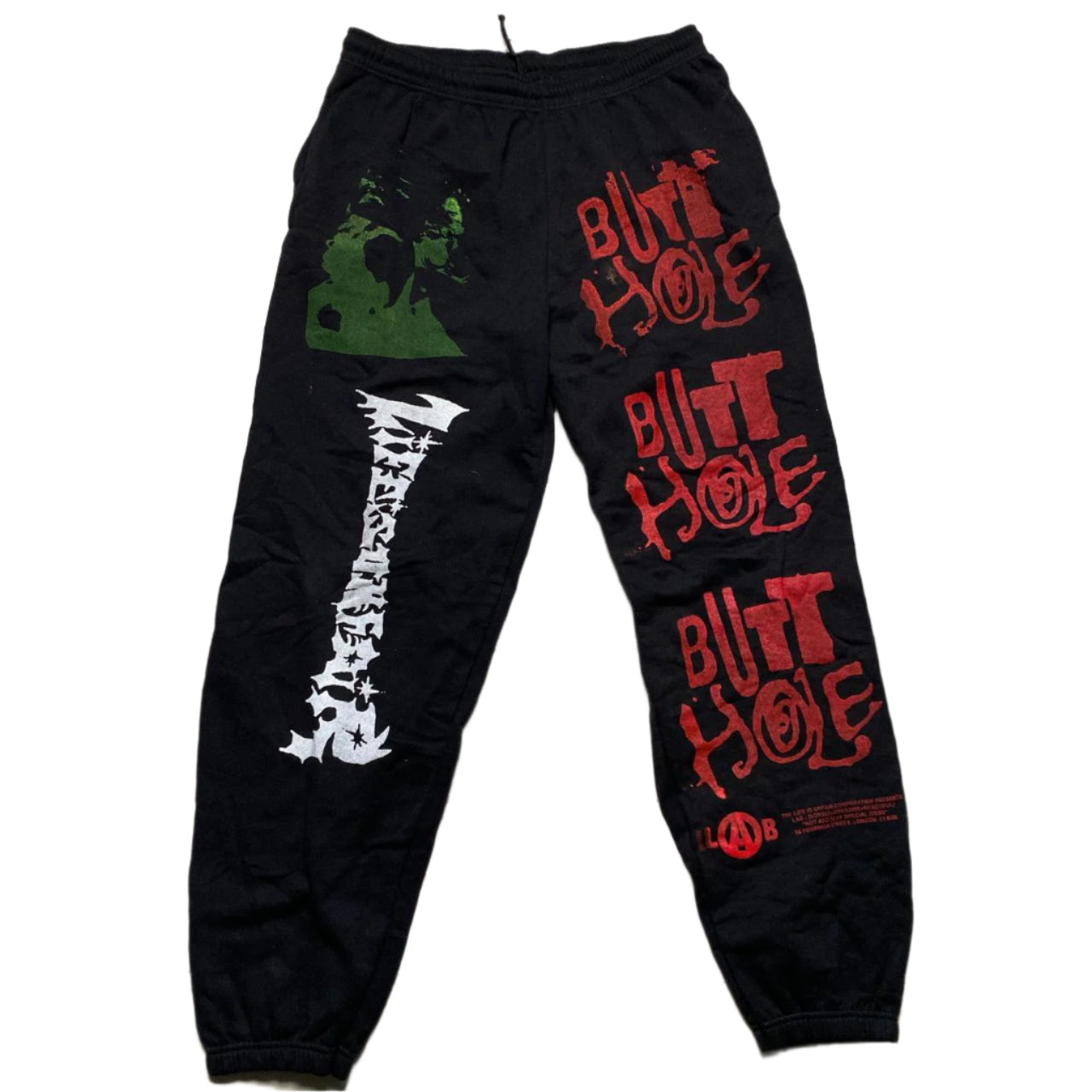 Life Isnt Fair Grunge Black Baggy Bottoms (L)