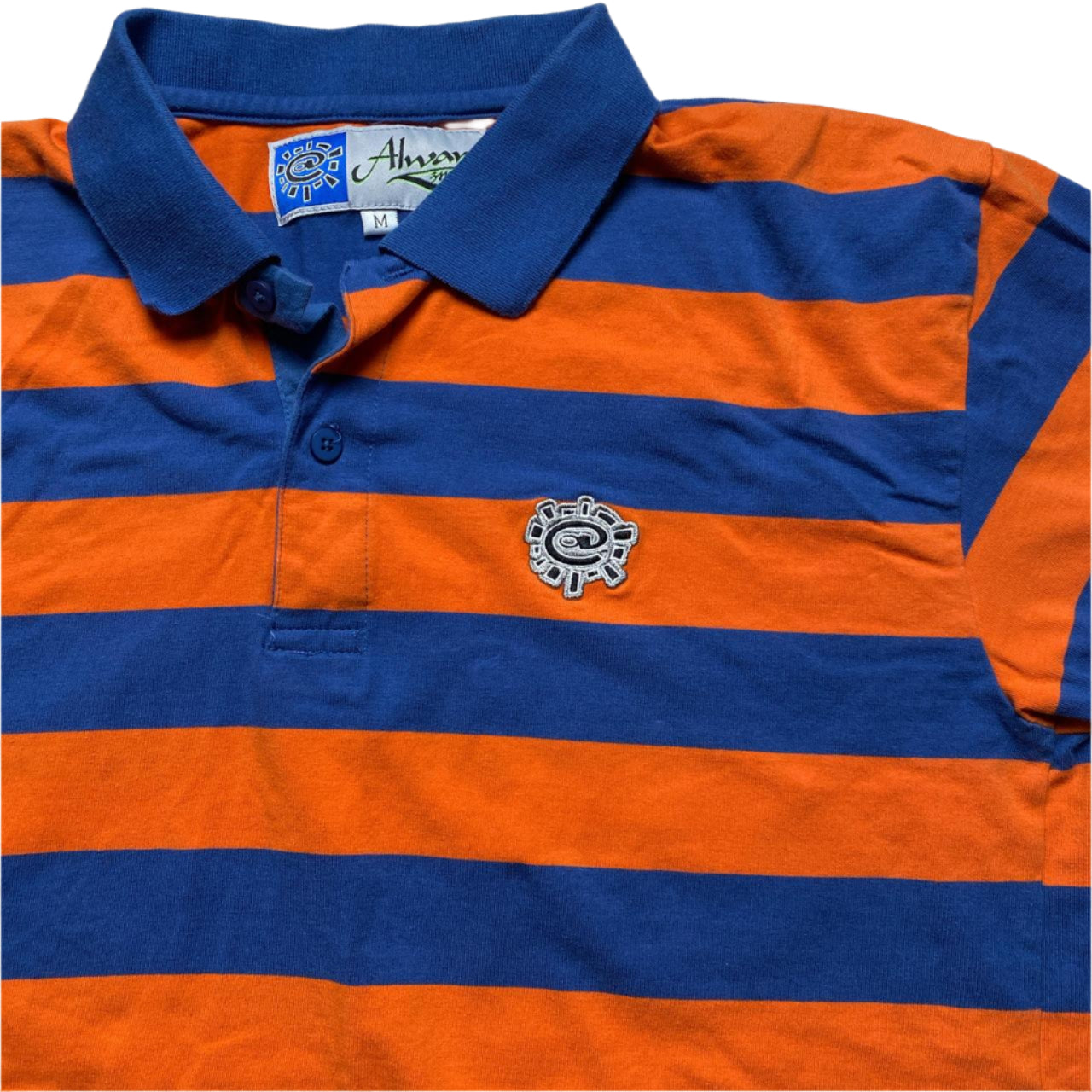 Always Do What You Should Do Orange and Blue Lake Elsinore Polo Shirt (M)
