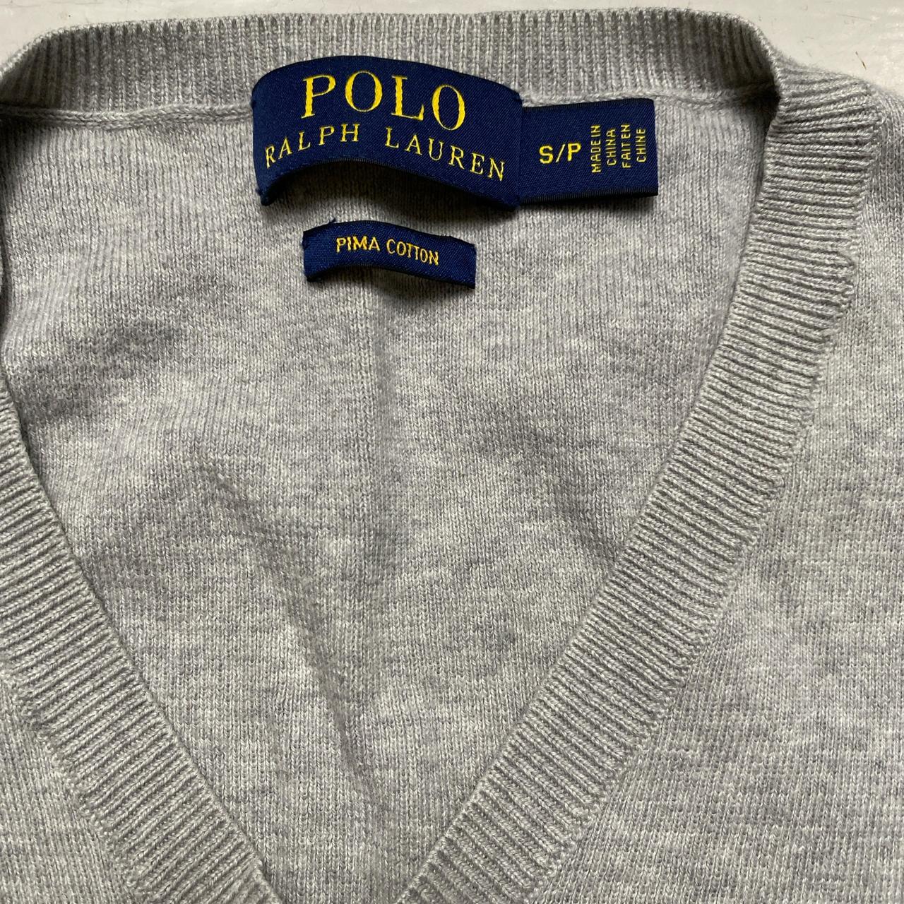 Ralph Lauren Polo Grey and Navy Pony Jumper (S)