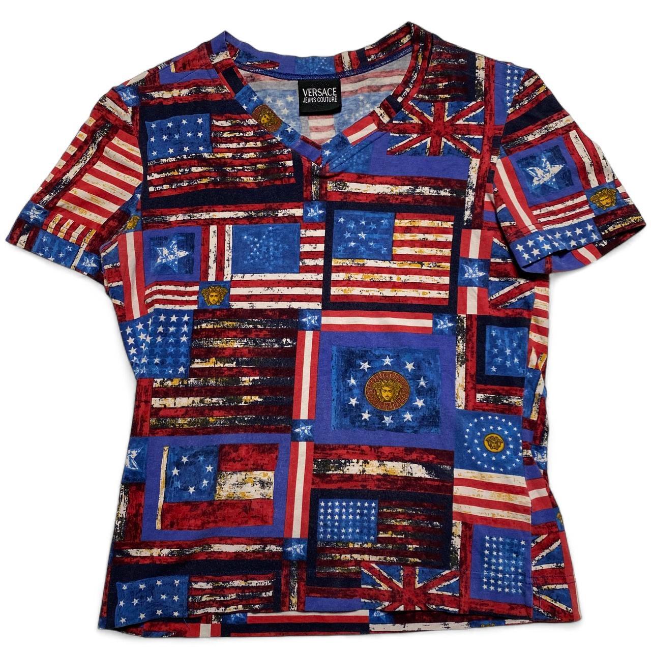 Versace Jeans Couture Vintage USA UK Prints Womens Baby Tee T Shirt (S)
