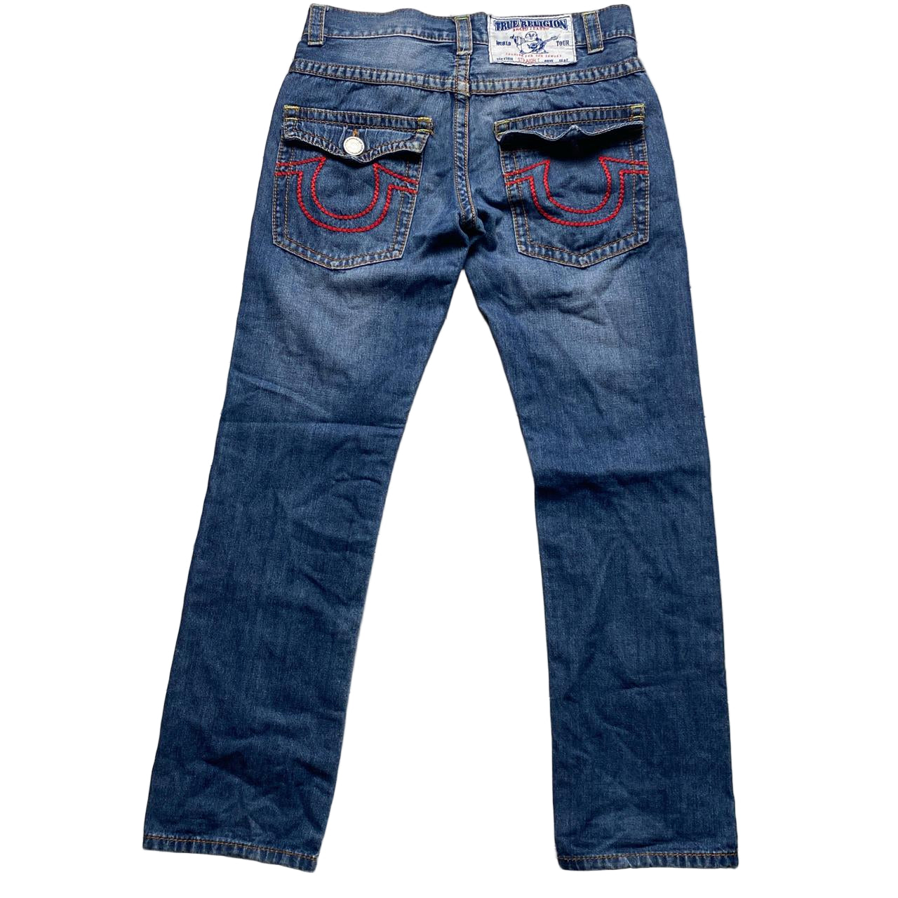 True Religion Red Stitch Navy Jeans (30W)