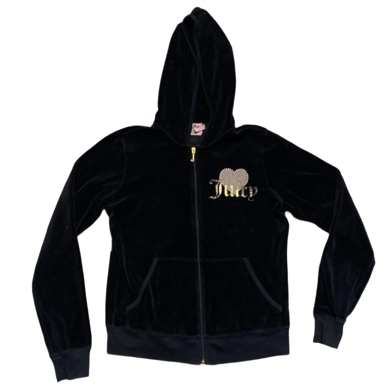Juicy Couture Choose Juicy Black Velour Hoodie (L)