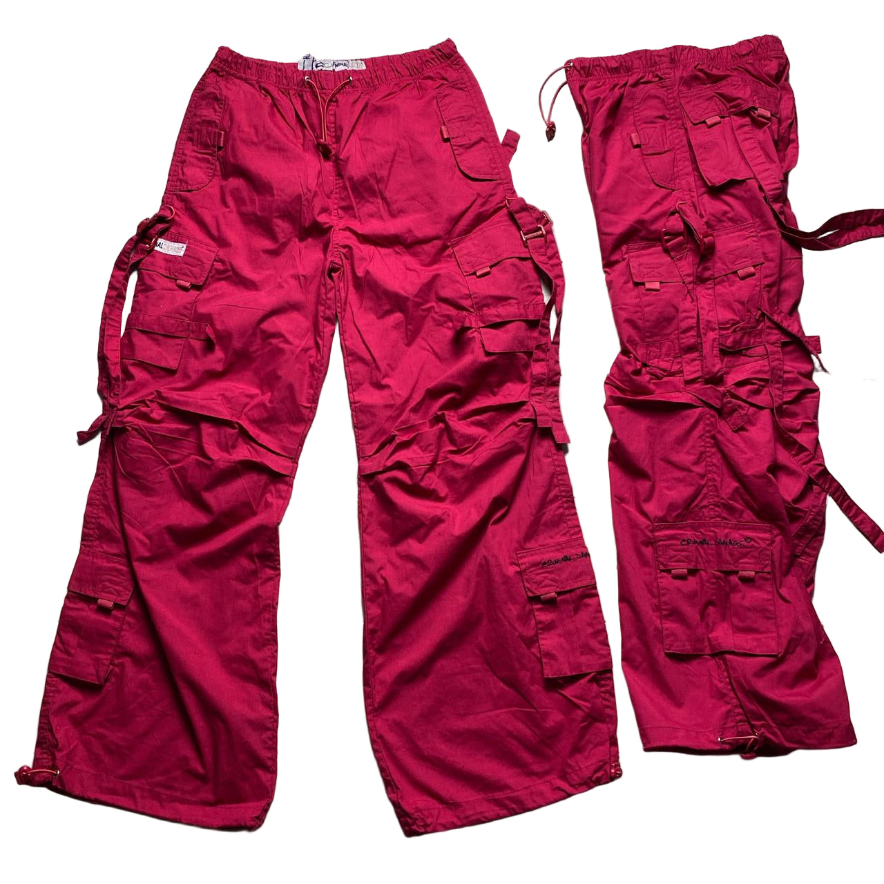 Criminal Damage Vintage y2k Pink Baggy Cargo Combat Trousers (MB/LB)