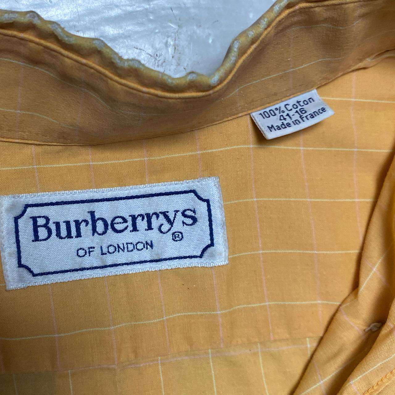 Burberry Burberrys Vintage Orange Check Shirt (L)