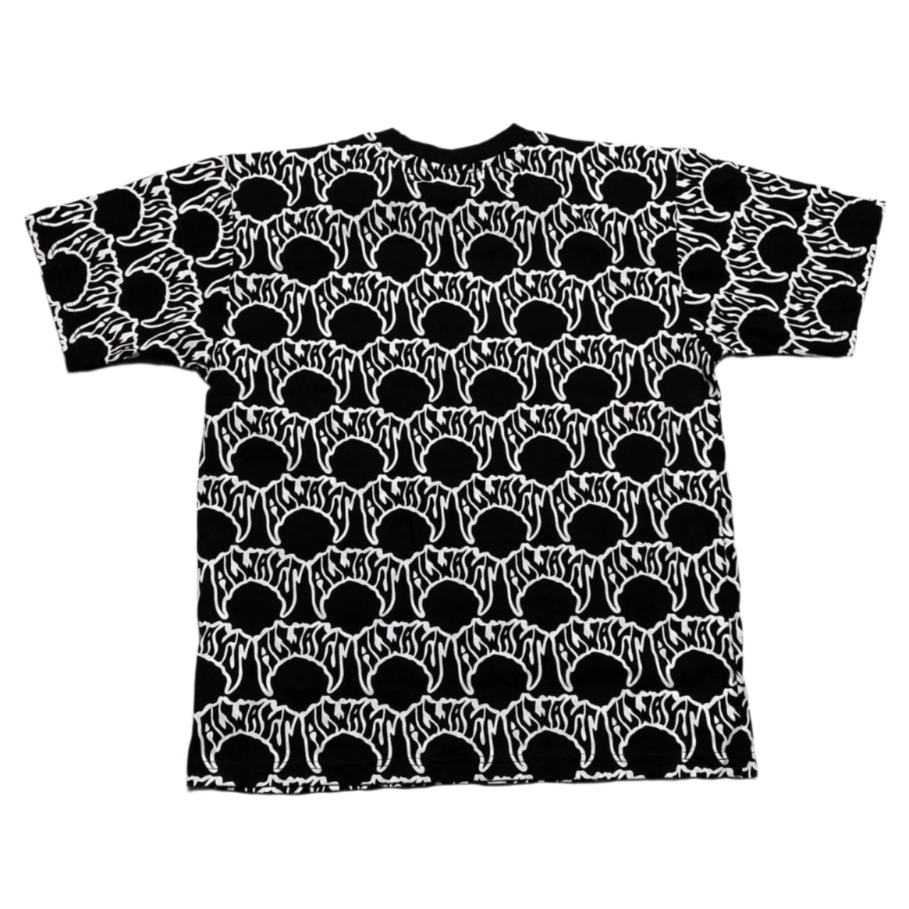 Always Do What You Should Do Black and White Repeat Logo T Shirt (M)