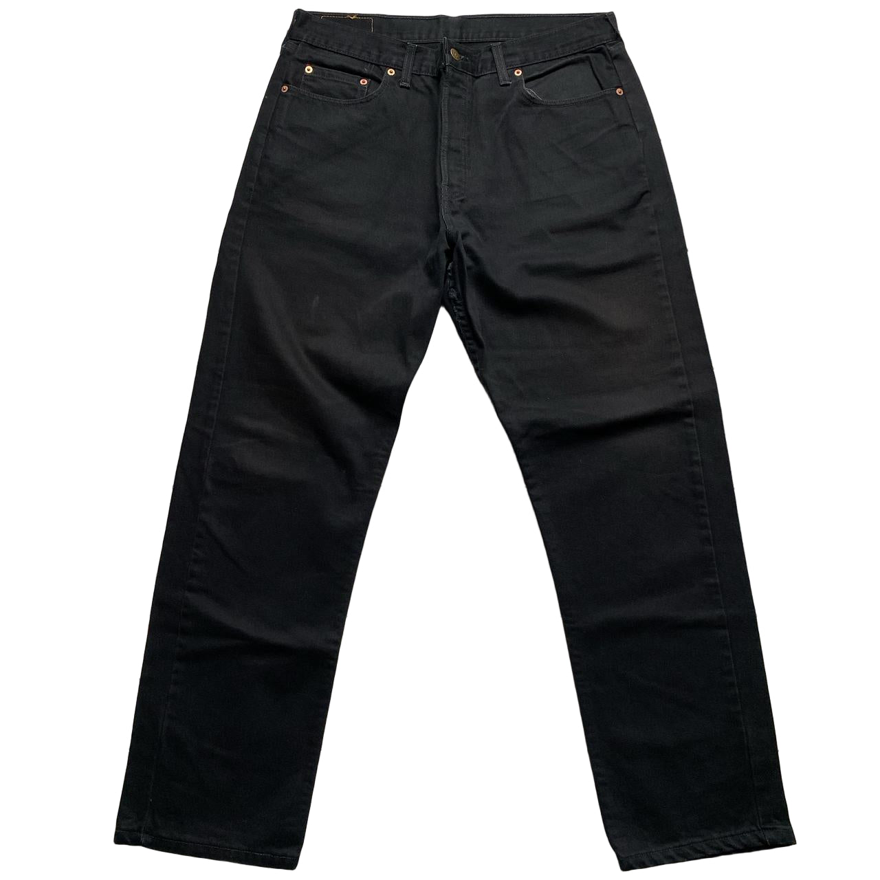 Levis 618 02 Baggy Vintage Orange Tab Black Jeans (38W)