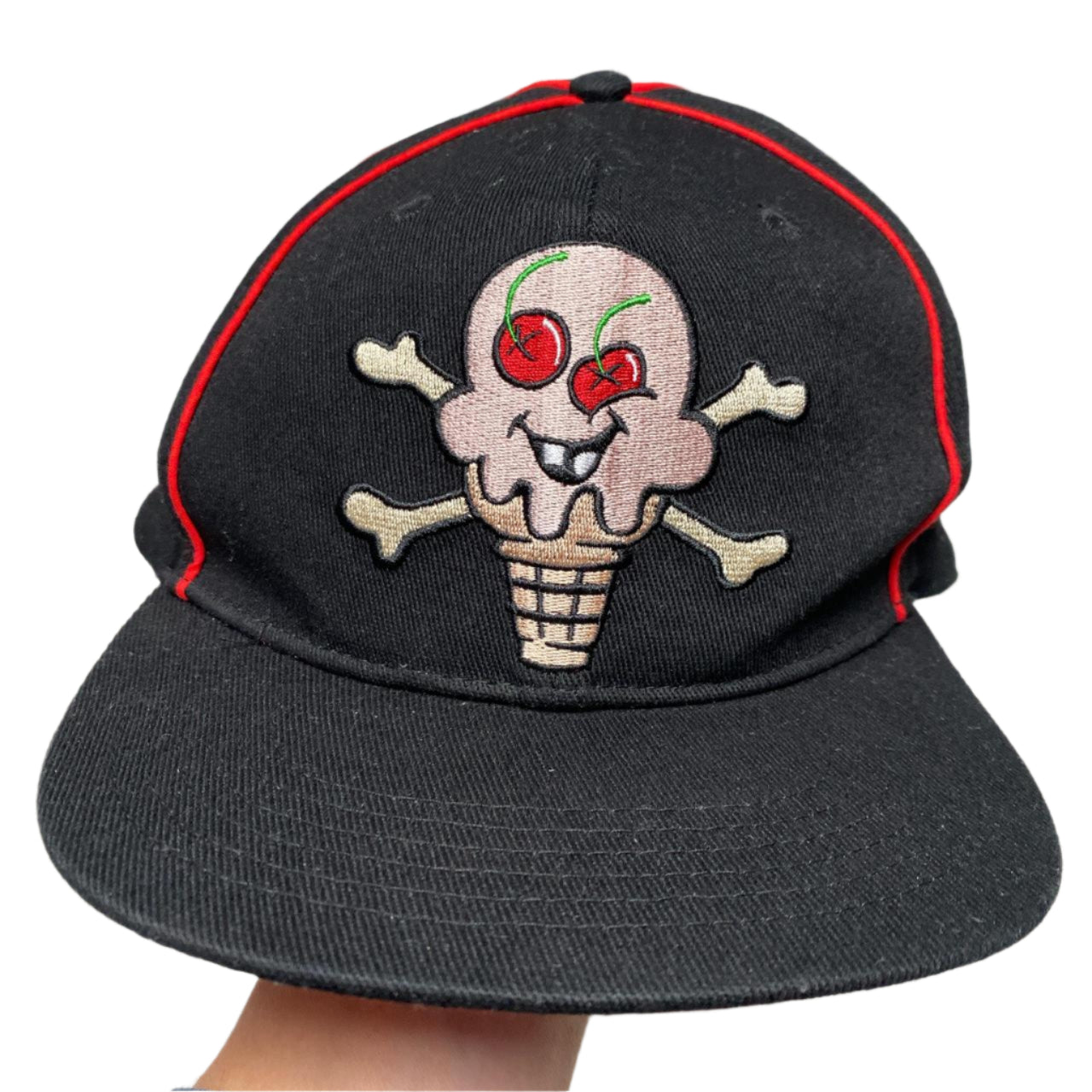 Ice Cream Billionaire Boys Club Fitted Black and Red Cap