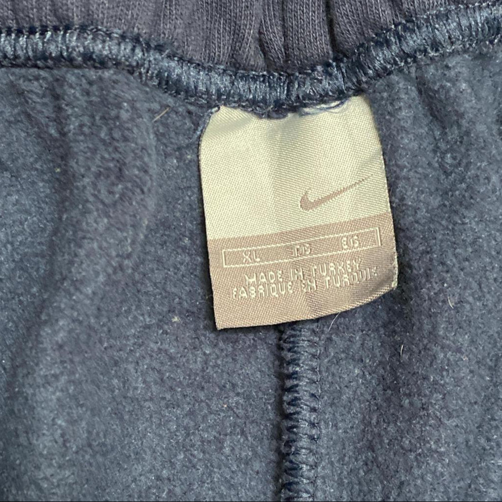 Nike Vintage y2k Navy and White Swoosh Baggy Joggers (XL)