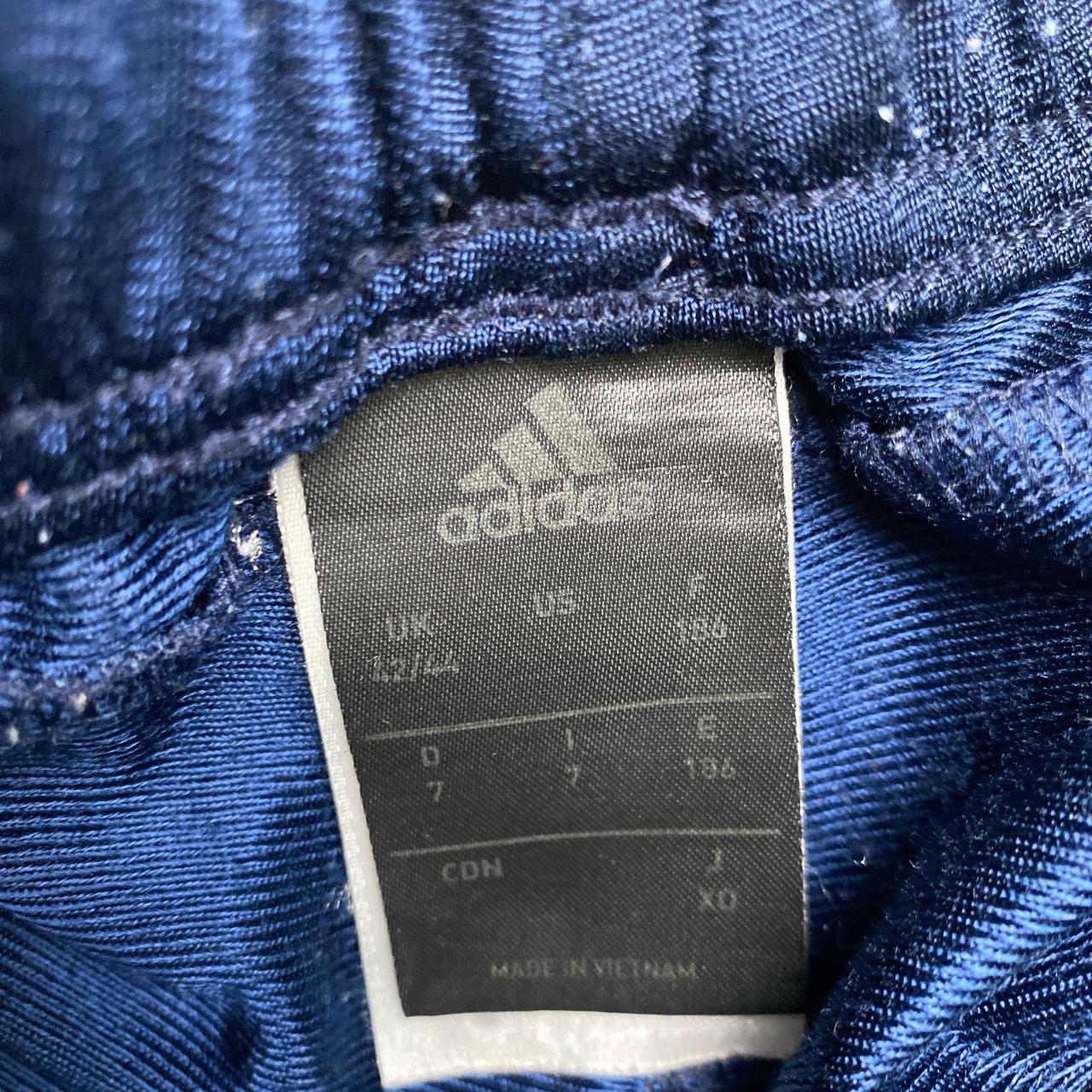 Adidas Navy and White Trackpant Bottoms (M)