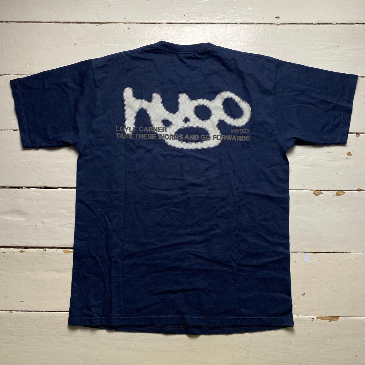 Loyle Carner Hugo Take These Words and Go Forward Navy and White T Shirt