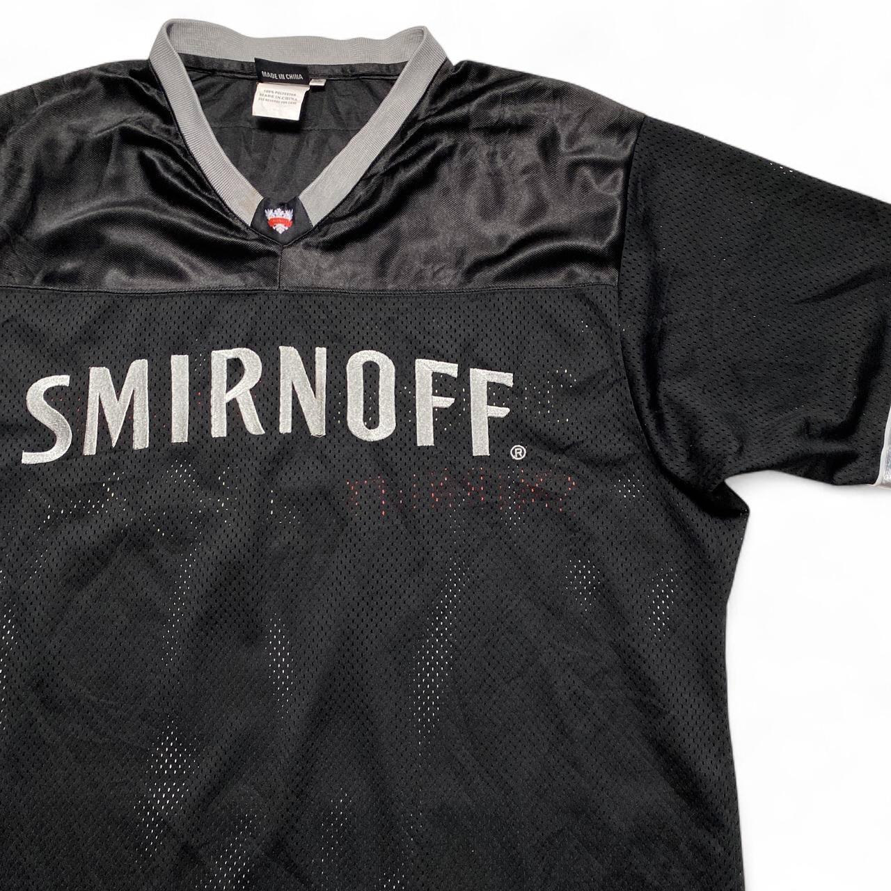 Smirnoff Vintage y2k Black and Grey Jersey (L)