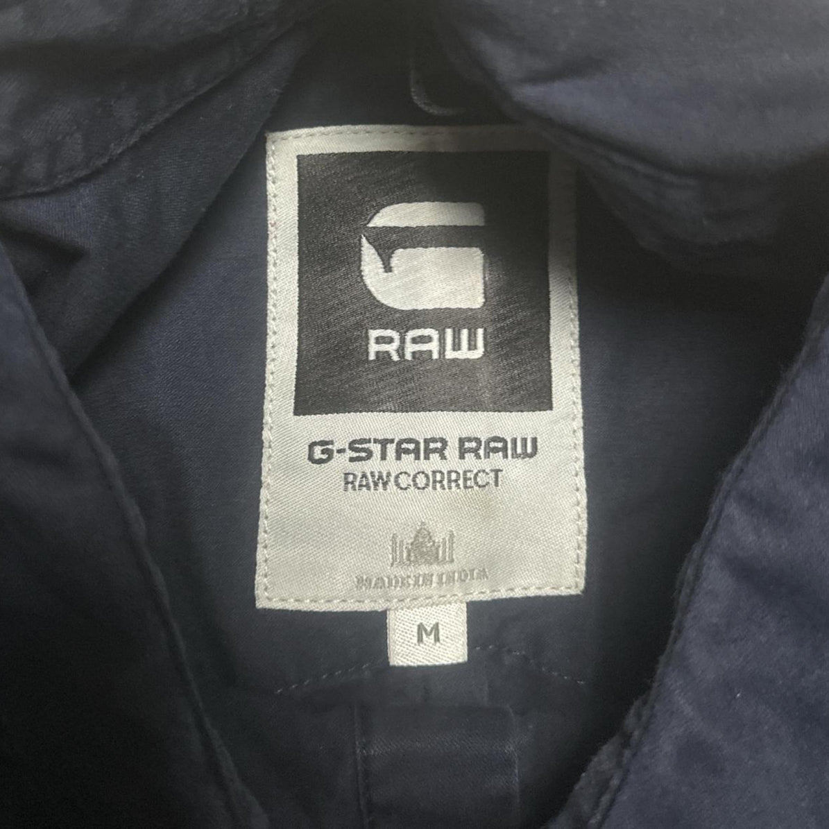 G Star Navy Long Sleeve Shirt (M)