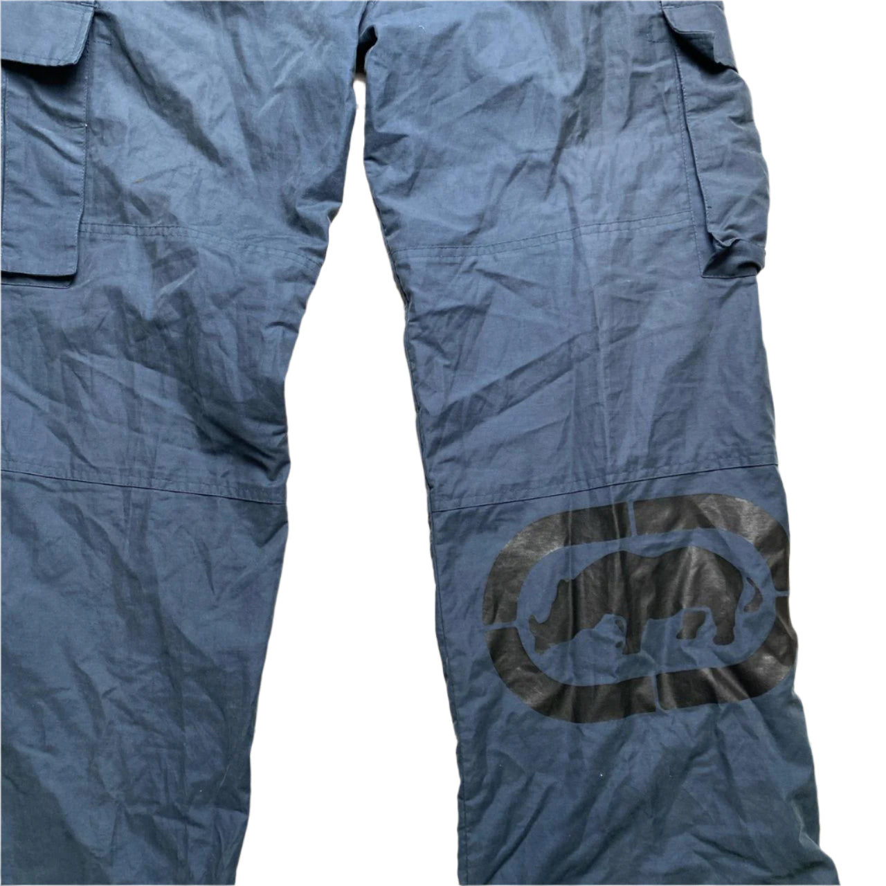 Ecko UNLTD Vintage Navy Red and Black Cargo Trousers (M)