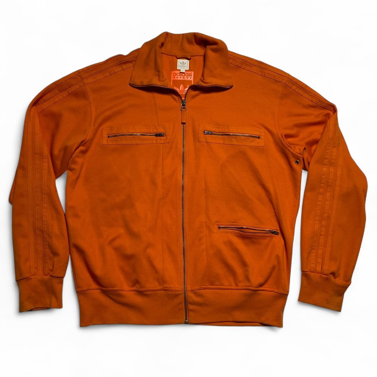 Adidas Safety Orange Zip Tracksuit Jacket (XL)