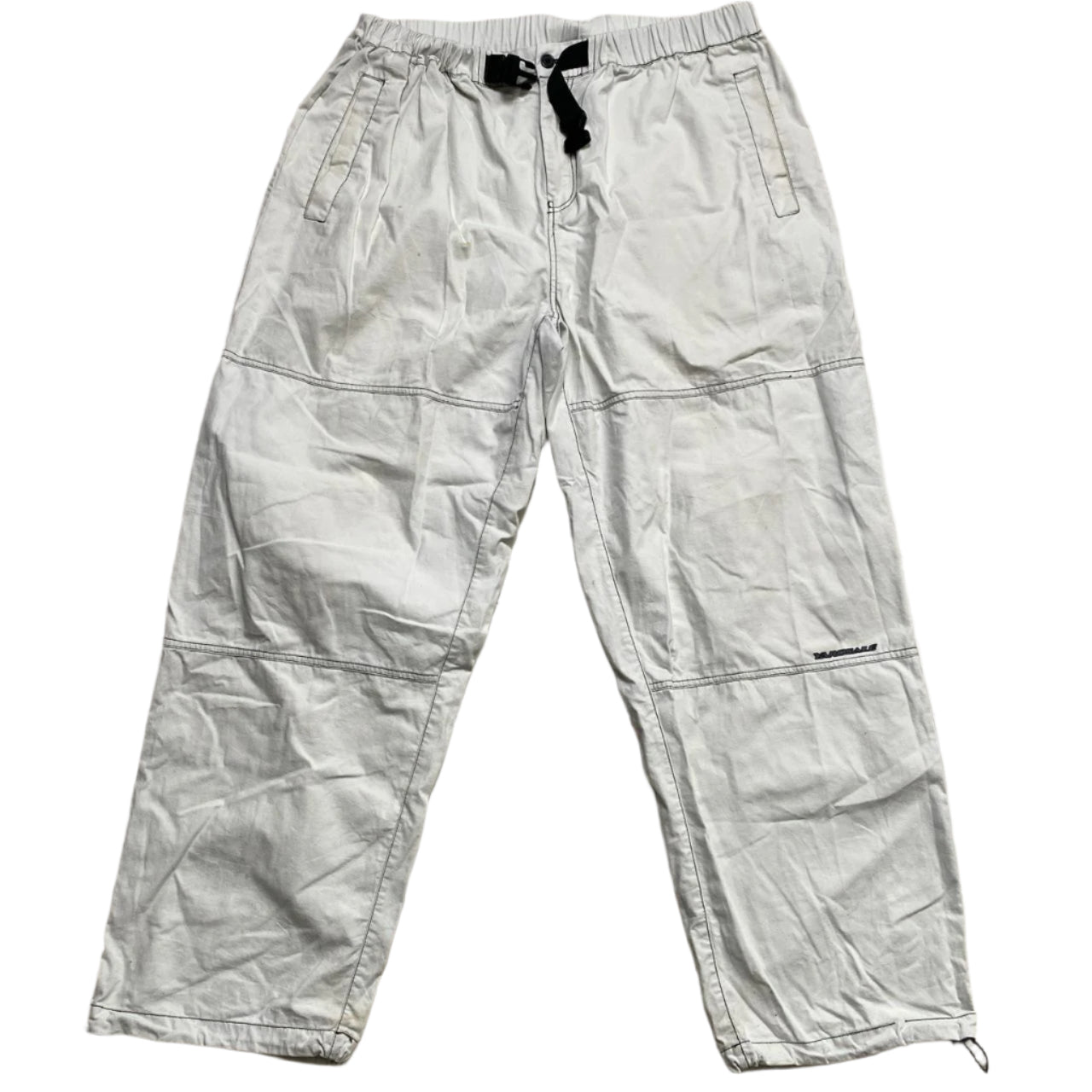 Yardsale Skateboards White and Black Cargo Skateboard Trousers (XL)